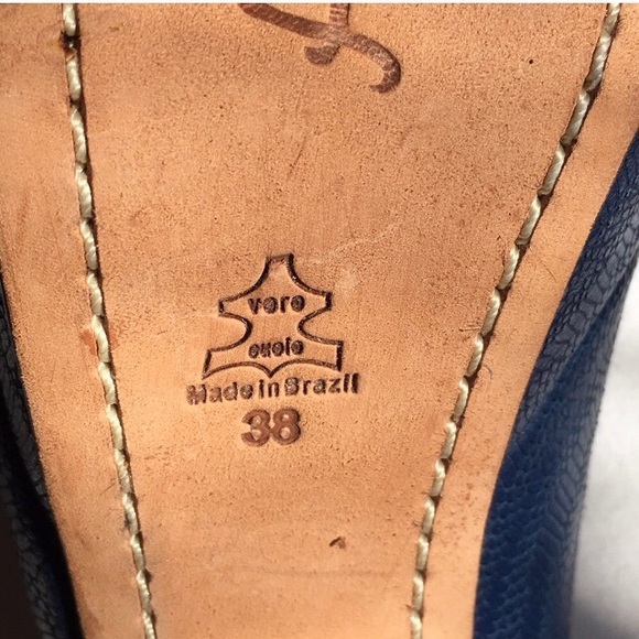 Alice and Olivia navy platform heels Sz7.5 - Picture 7 of 8